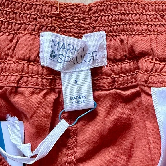 MARKET & SPRUCE | Jolene Mid-Rise Pull-On Short in Burnt Orange, Size Small - Picture 3 of 6